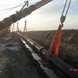 Фото 31. Строительство берегового участка трубопровода. Фото РС.